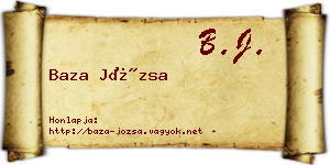 Baza Józsa névjegykártya